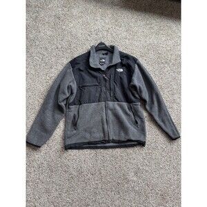 Mens North Face Denali Fleece Polartec Jacket Coat Gray Black Large